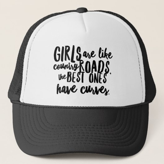 Curvy Girls n'Country Road Trucker Hat Truckerkappe (Vorderseite)