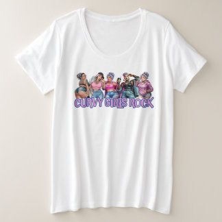 Curvy Girls Rock Große Größe T-Shirt