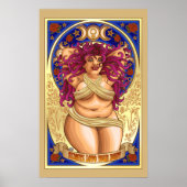 Curvy Goddess Liebe immer deinen Body Poster Mond (Vorne)