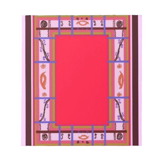 Curvy Kariert Notepad Notizblock (Vorderseite)