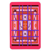 Curvy Kariert Premium Flexi Magnet (Vertikal)