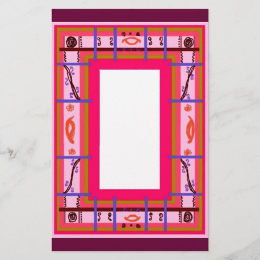 Curvy Kariert Stationery Briefpapier (Vorderseite)