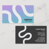 Curvy Line 02a - Softgradients Business Card Visitenkarte (Vorne/Hinten)