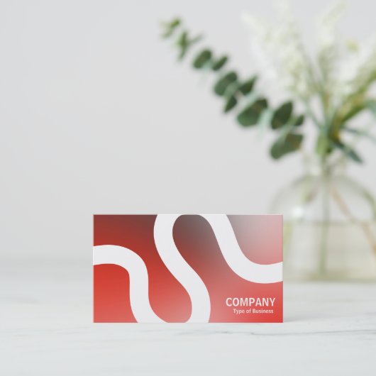 Curvy Line 02a - Softgradients Business Card Visitenkarte (Stehend Vorderseite)