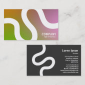 Curvy Line 02a - Softgradients Business Card Visitenkarte (Vorne/Hinten)