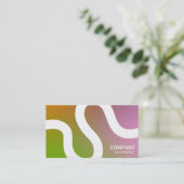Curvy Line 02a - Softgradients Business Card Visitenkarte (Stehend Vorderseite)