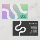 Curvy Line 02a - Softgradients Business Card Visitenkarte (Vorne/Hinten)