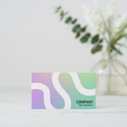 Curvy Line 02a - Softgradients Business Card Visitenkarte (Stehend Vorderseite)