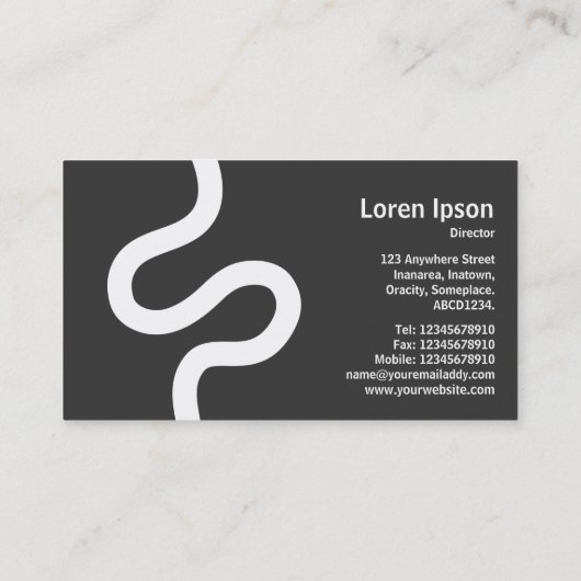 Curvy Line 02a - Softgradients Business Card Visitenkarte (Rückseite)