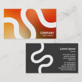 Curvy Line 02a - Softgradients Business Card Visitenkarte (Vorne/Hinten)