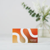 Curvy Line 02a - Softgradients Business Card Visitenkarte (Stehend Vorderseite)