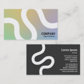 Curvy Line 02a - Softgradients Business Card Visitenkarte (Vorne/Hinten)