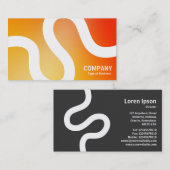 Curvy Line 02a - Softgradients Business Card Visitenkarte (Vorne/Hinten)
