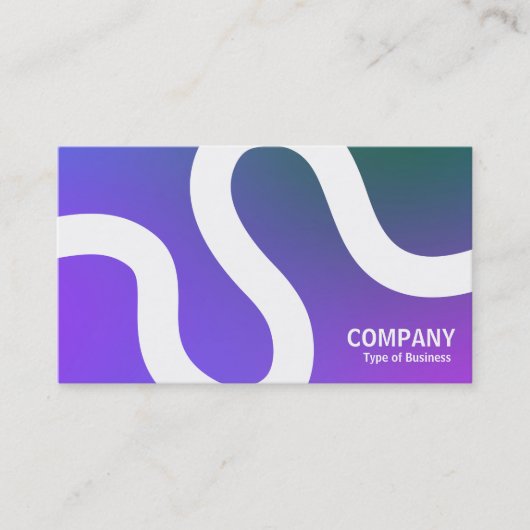 Curvy Line 02a - Softgradients Business Card Visitenkarte (Vorderseite)