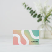 Curvy Line 02a - Softgradients Business Card Visitenkarte (Stehend Vorderseite)