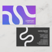 Curvy Line 02a - weiche Gradienten Visitenkarte (Vorne/Hinten)