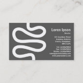 Curvy Line - Schwarz auf Weiß Visitenkarte (Rückseite)