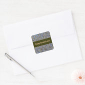 Curvy Lines Batik Blue Square Sticker (Umschlag)