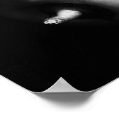 Curvy Pepper Nah Schwarzweißfotografie Poster (Ecke)
