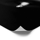 Curvy Pepper Nah Schwarzweißfotografie Poster (Ecke)