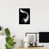 Curvy Pepper Nah Schwarzweißfotografie Poster (Heimbüro)