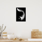 Curvy Pepper Nah Schwarzweißfotografie Poster (Küche)