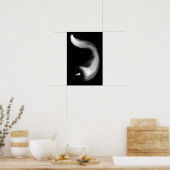 Curvy Pepper Nah Schwarzweißfotografie Poster (Küche)