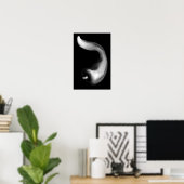 Curvy Pepper Nah Schwarzweißfotografie Poster (Heimbüro)