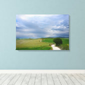 Curvy Road Richtung Ziel Leinwand (Insitu (Holzboden))