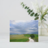 Curvy Road Richtung Ziel Postkarte (Stehend Vorderseite)