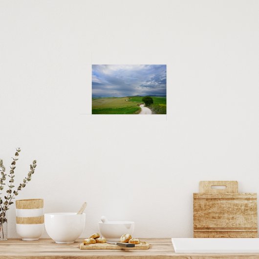 Curvy road towards a destination poster print (Küche)