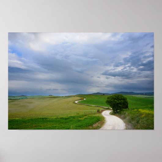 Curvy road towards a destination poster print (Vorne)