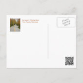 Curvy Road unter Bäumen mit Herbstfarbe Postkarte (Rückseite)