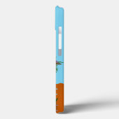 Curvy, Schwarze Frau, Hauspflanzen, Orange & Blau Case-Mate iPhone Hülle (Rückseite / Links)