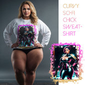 Curvy Sci-Fi Chick Sweatshirt
