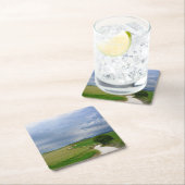 Curvy Straße in Richtung zu einem Rechteckiger Pappuntersetzer (Vor Ort)