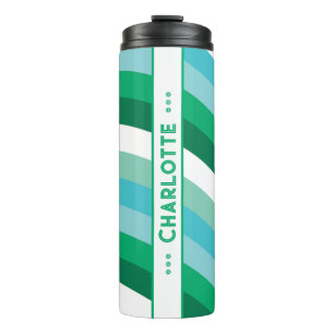 Curvy Strip in grüner Personalisierter Wärmeleiter Thermosbecher