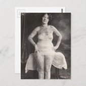 Curvy Tattooed Lady Postkarte (Vorne/Hinten)