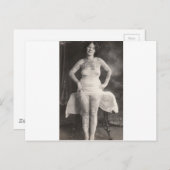 Curvy Tattooed Lady Postkarte (Vorne/Hinten)