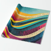 Curvy Texturen in lebhaften Farben Geschenkpapier (Ungerollt)