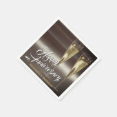 Cus Champagne Glasses Custom Happy Anniversary Serviette (Ecke)
