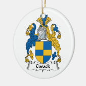 Cusack Familienwappen Keramikornament (Links)
