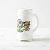 Cusack Irish Shield Personalisierter Bierstein Bierglas (VorderseiteRechts)