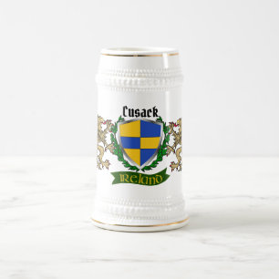 Cusack Irish Shield Personalisierter Bierstein Bierglas
