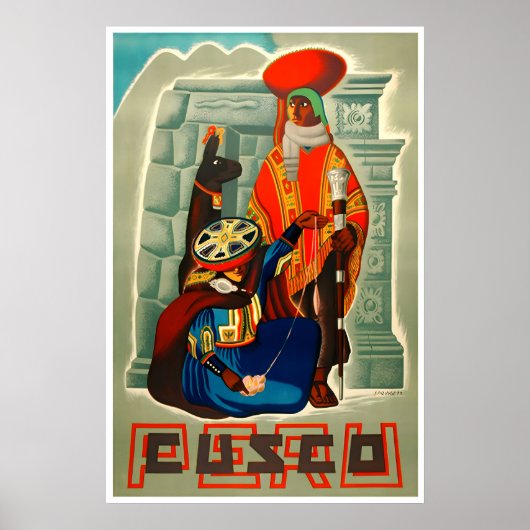 Cusco Art Peru Travel Poster Print (Vorne)