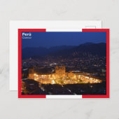 Cusco bei Nacht - Peru Postkarte (Vorne/Hinten)