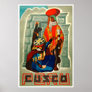 Cusco Kunst Peru Reise Poster Druck