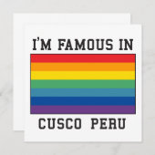 Cusco, Peru-Flagge Einladung (Vorne/Hinten)