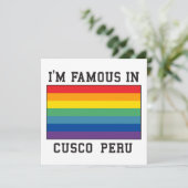 Cusco, Peru-Flagge Einladung (Stehend Vorderseite)