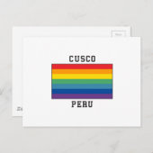 Cusco, Peru-Flagge Postkarte (Vorne/Hinten)
